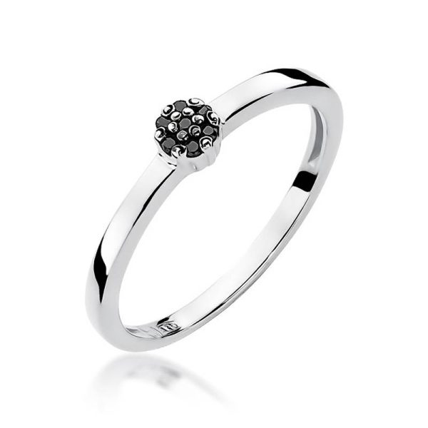 Bague en or avec 7 diamants noirs 0,04 ct