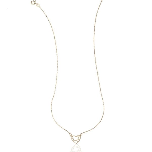 Collana in Oro con Cuore Geometrico