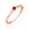 Anello Dafne in Oro Rosa con Rubino e Diamanti
