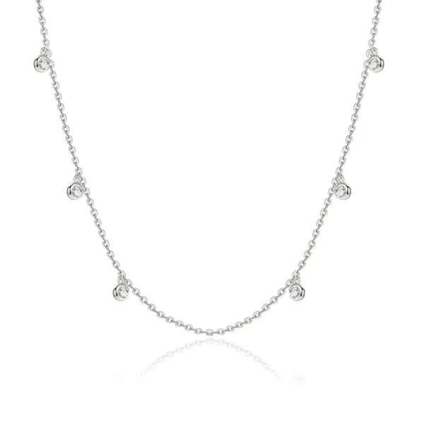 14 KT Gold Choker Halskette mit Lichtpunkten